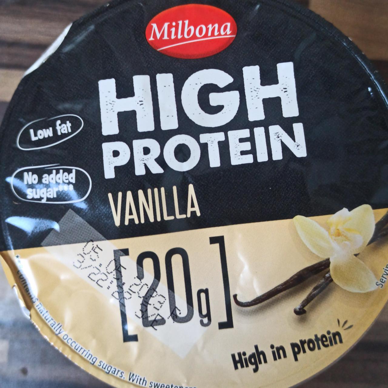 Fotografie - High Protein Vanilla 20g Milbona