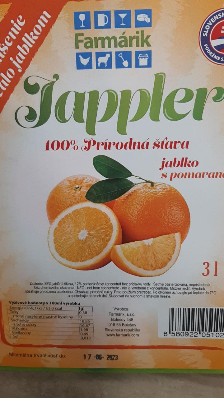 Fotografie - Jappler Jablko s pomarančom Farmárik