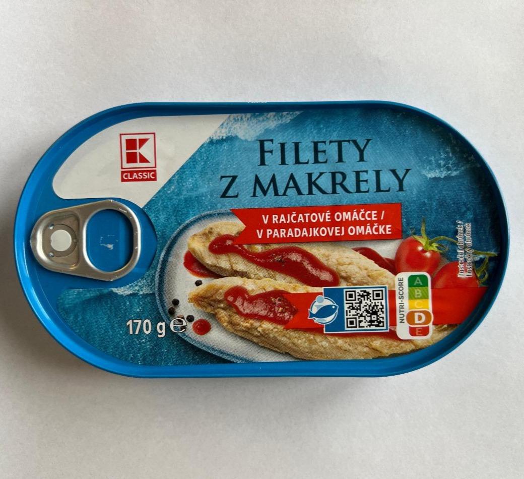 Fotografie - Filety z makrely v paradajkovej omáčke K-Classic