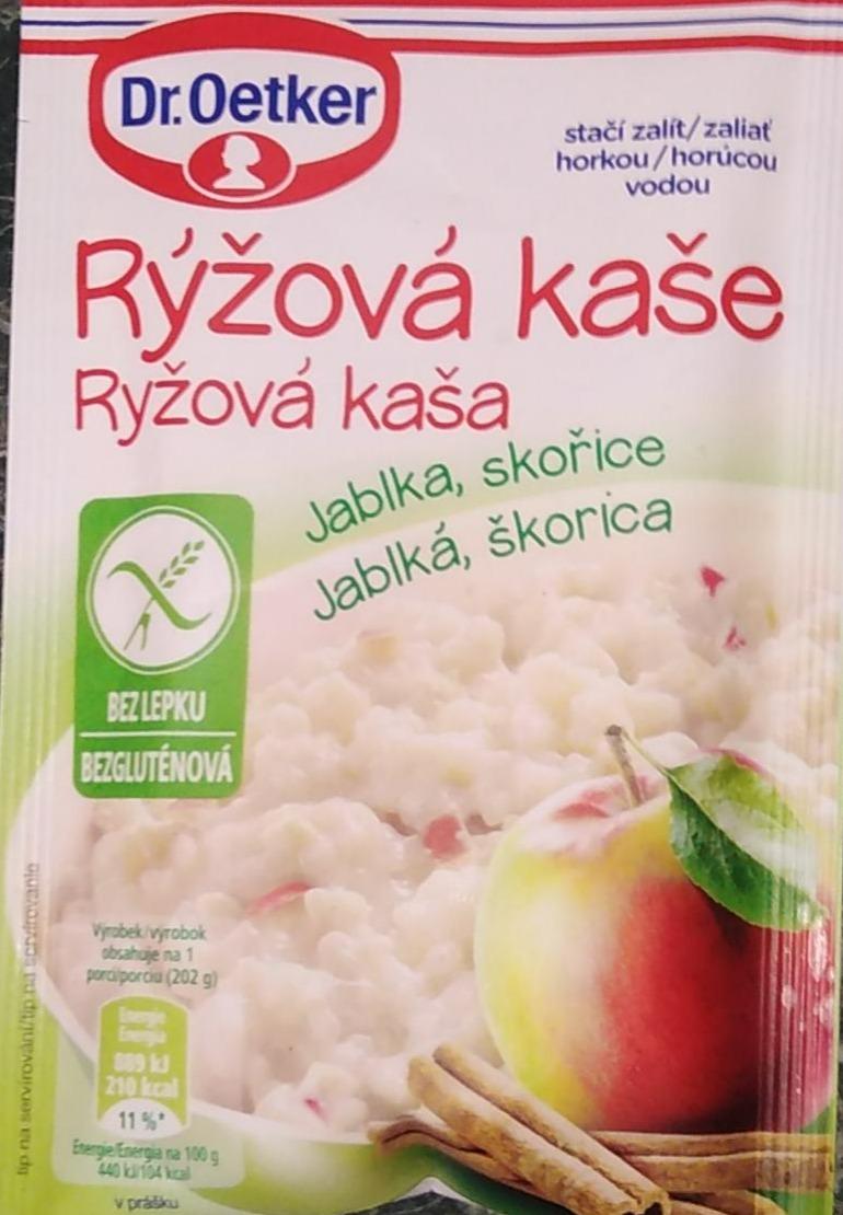 Fotografie - Ryžová kaša Jablká, škorica Dr.Oetker (hodnoty pre hotový výrobok)