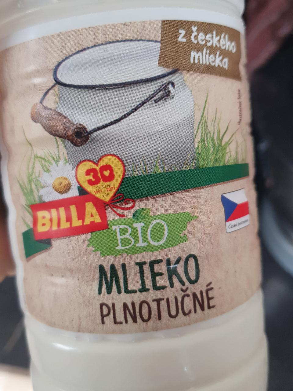 Fotografie - Mlieko plnotučné Billa Bio