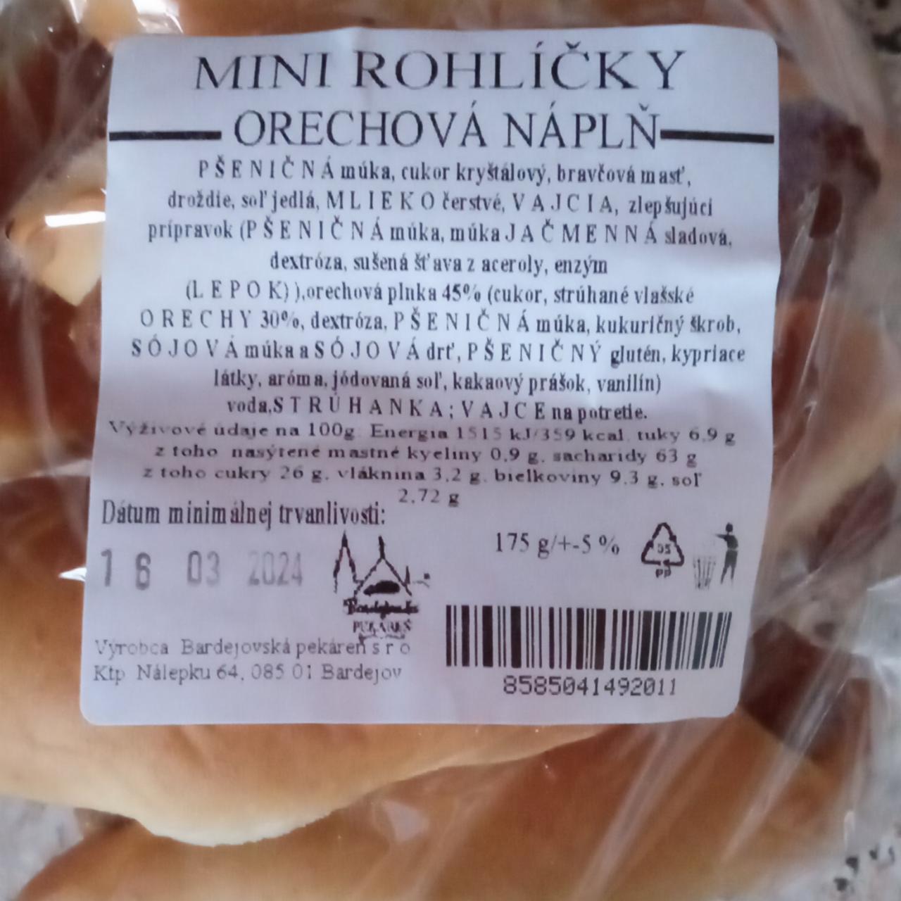 Fotografie - Mini Rohlíčky Orechové náplň Bardejovská pekáreň
