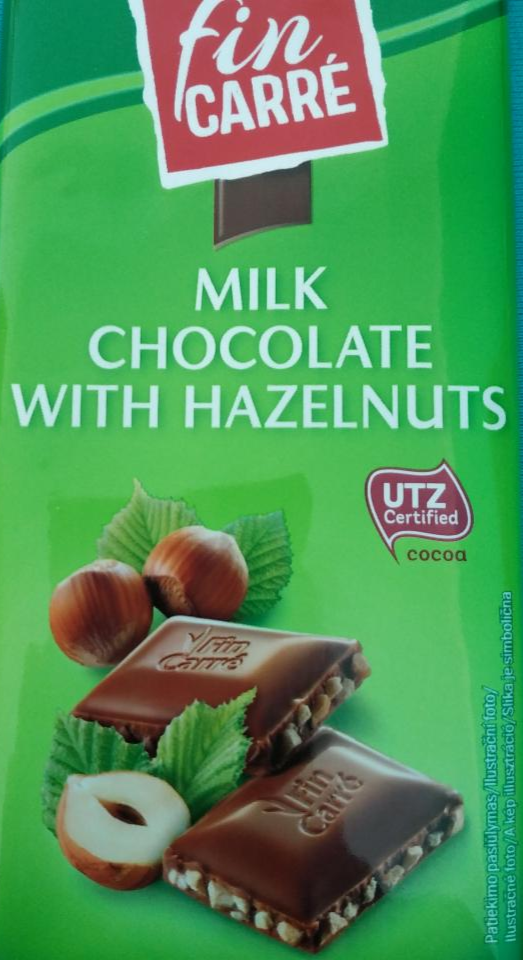Fotografie - Milk chocolate with hazelnuts Fin Carré