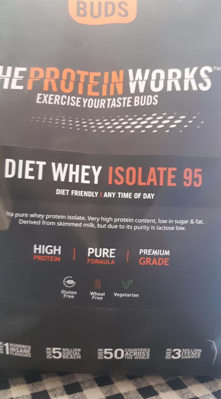 Fotografie - Diet whey Isolate 95 the protein works chocolate