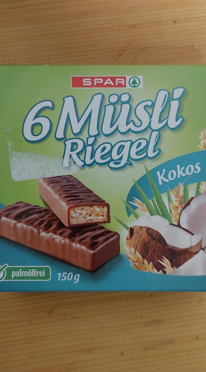 Fotografie - 6 Müsli Riegel Kokos Spar