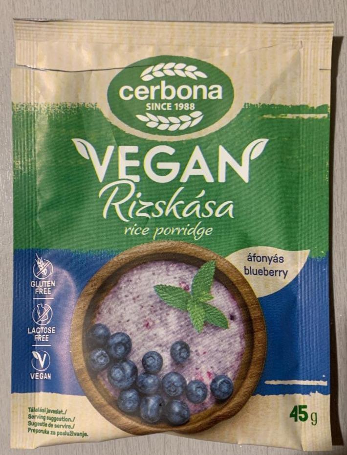 Fotografie - Vegan Rice Porridge Blueberry Cerbona