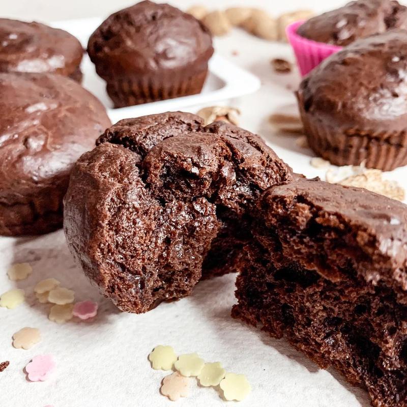 Nadýchané čokoládové muffiny